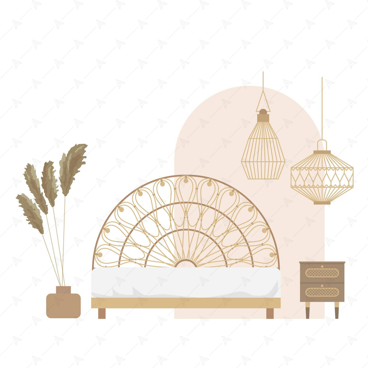 Bedroom Furniture Cutouts Pack — cutout pack for architectural visualisation, preview 3 of 7