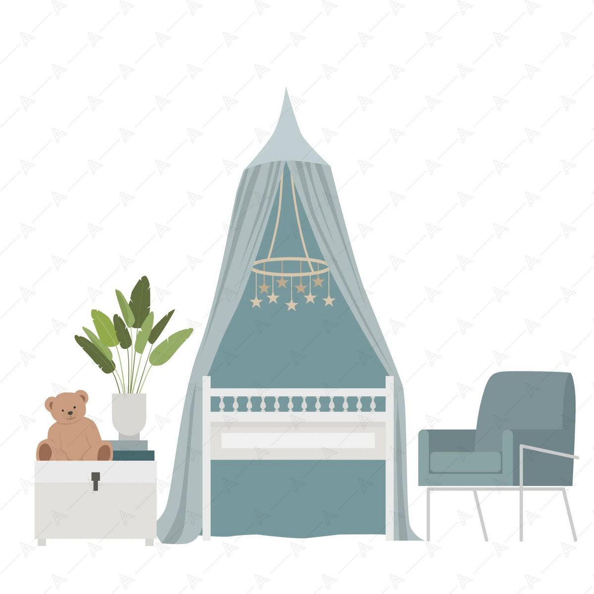 Bedroom Furniture Cutouts Pack — cutout pack for architectural visualisation, preview 4 of 7