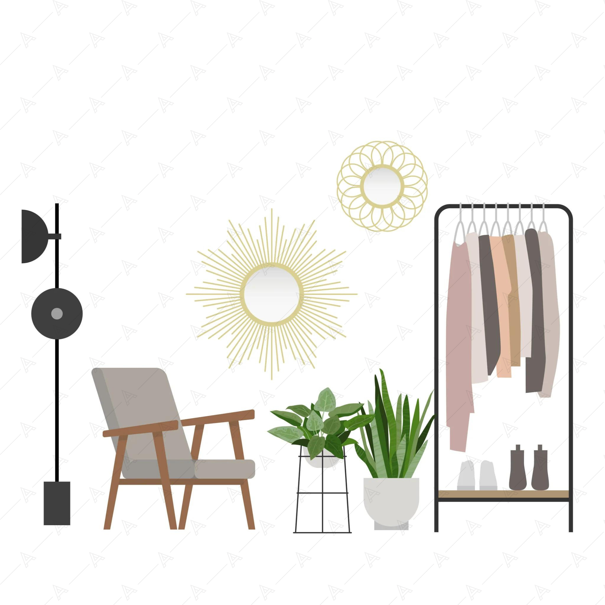 Bedroom Furniture Cutouts Pack — cutout pack for architectural visualisation, preview 6 of 7