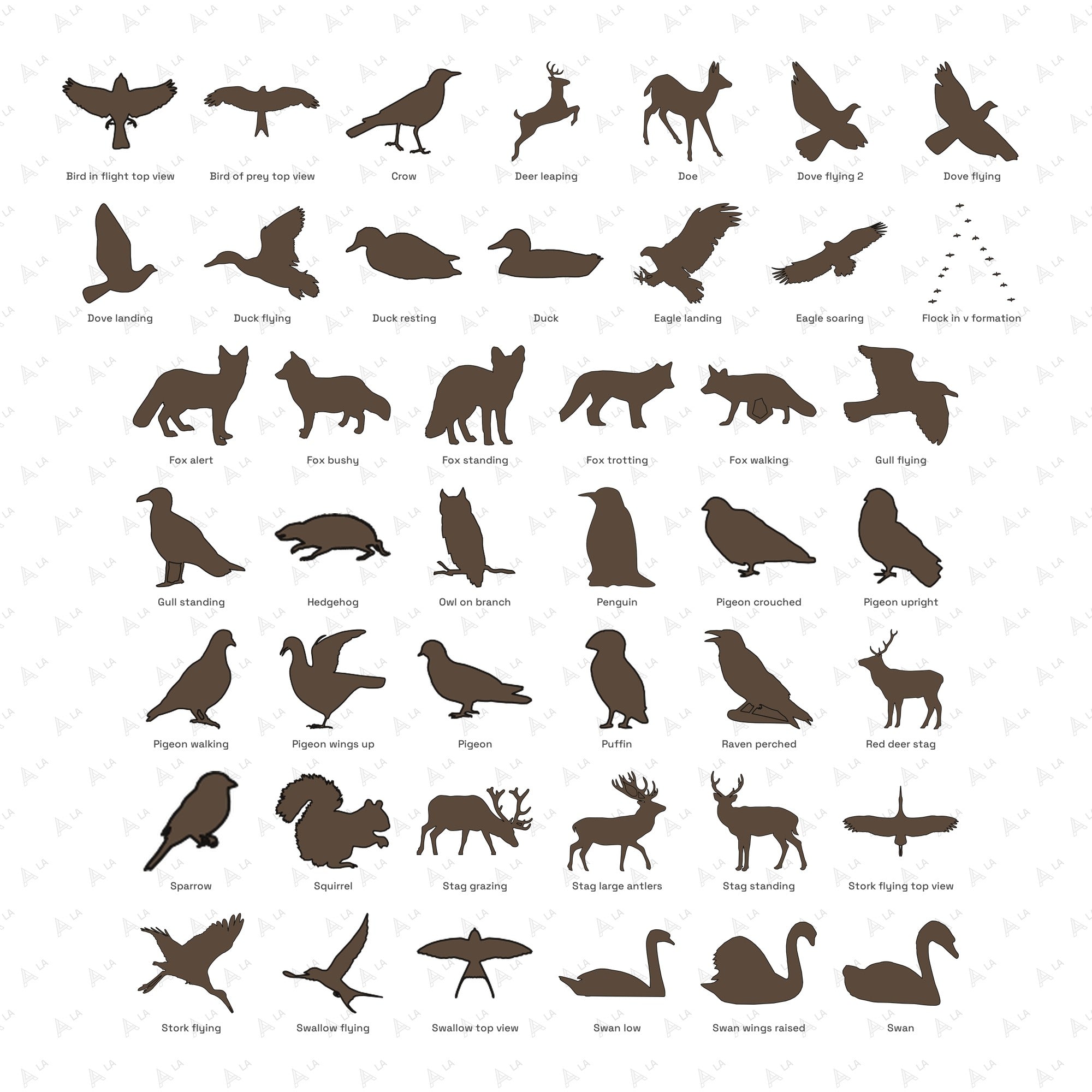 Birds & Wildlife Vector Pack all items