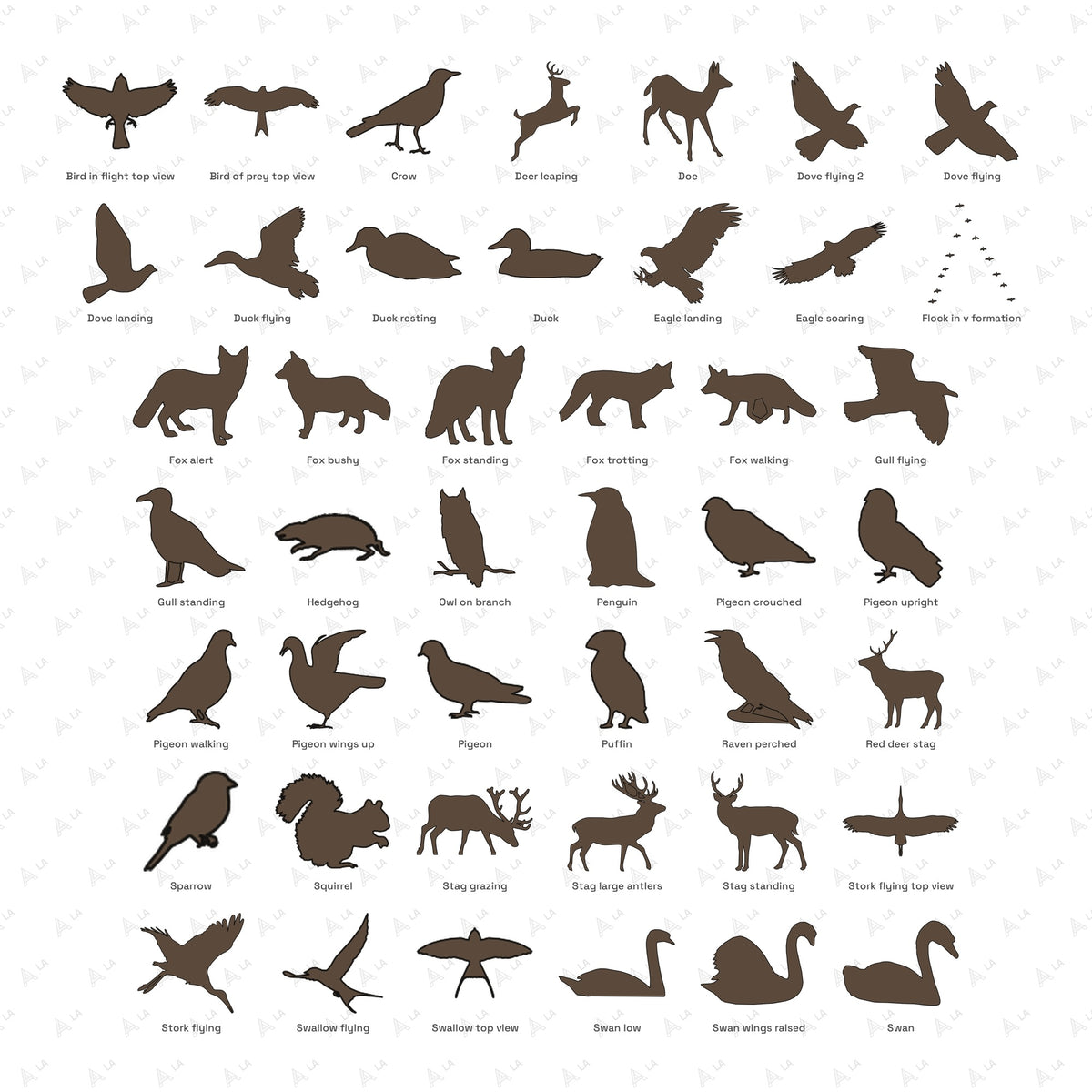 Birds & Wildlife Vector Pack all items