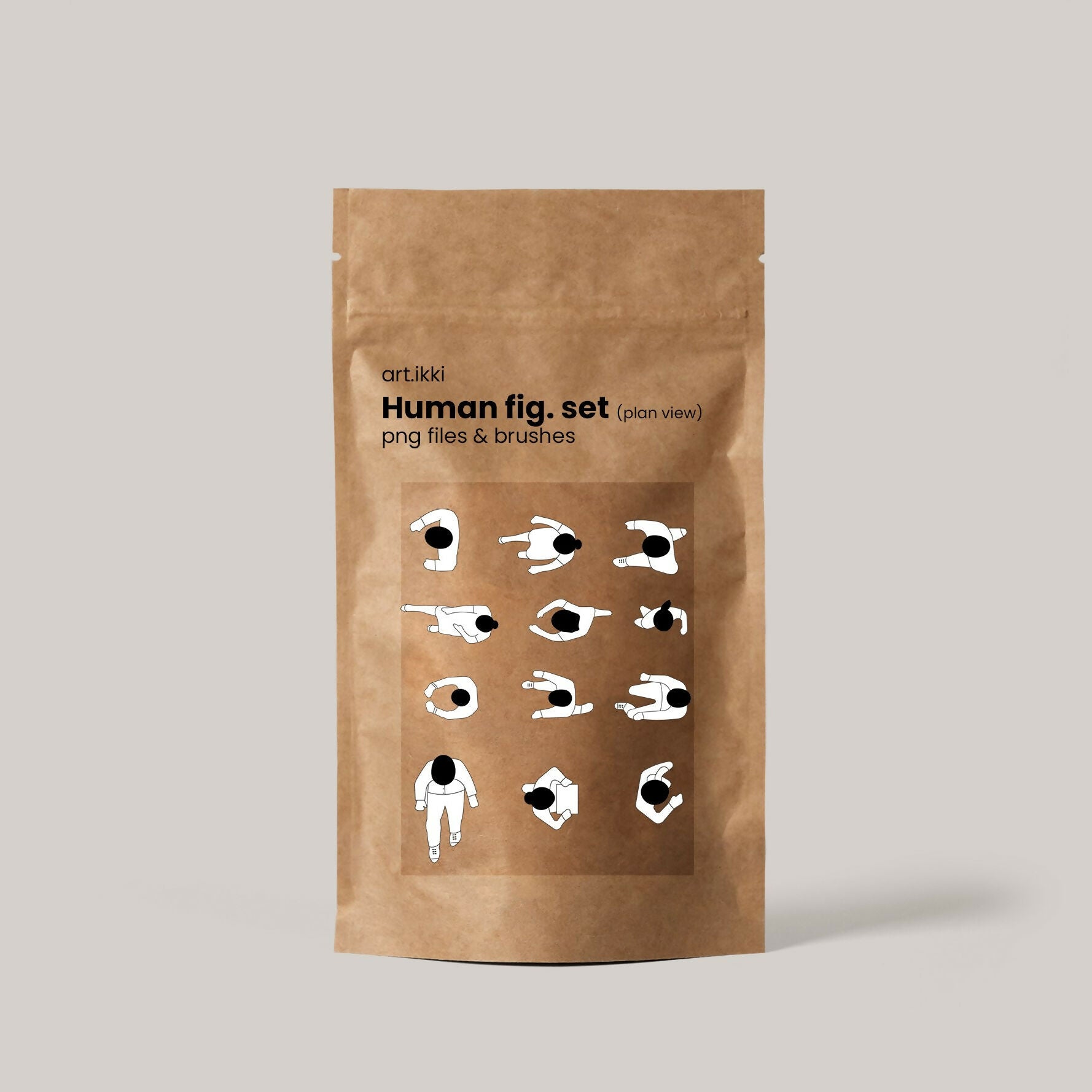 12 Human Figure Set in Top View – Learn Architecture Online