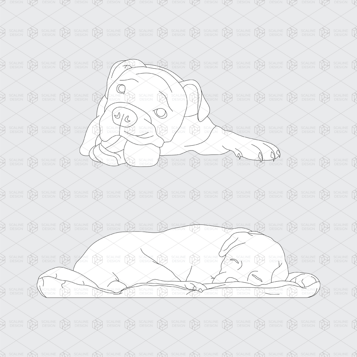 Cad & Vector Pets – Domestic Animals (Elevation) — CAD block set for architectural drawings, preview 3 of 3