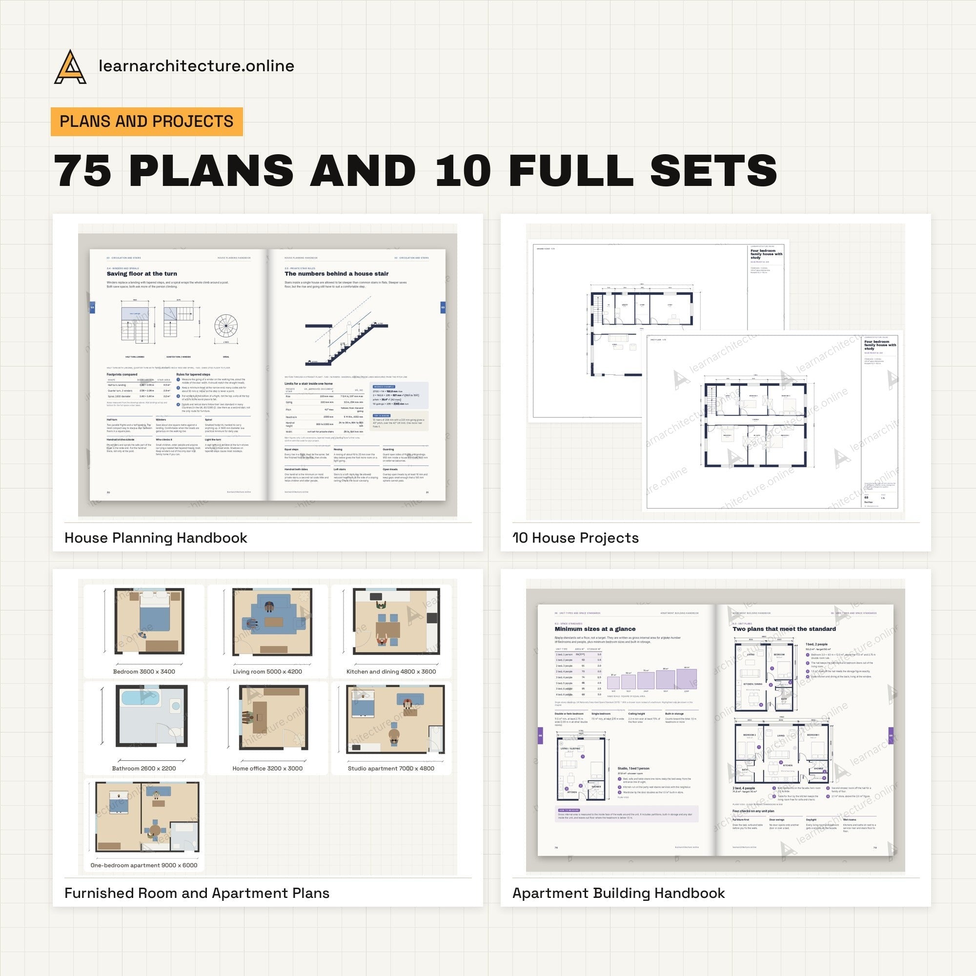 Architect's Reference Library 75 plans and 10 full sets