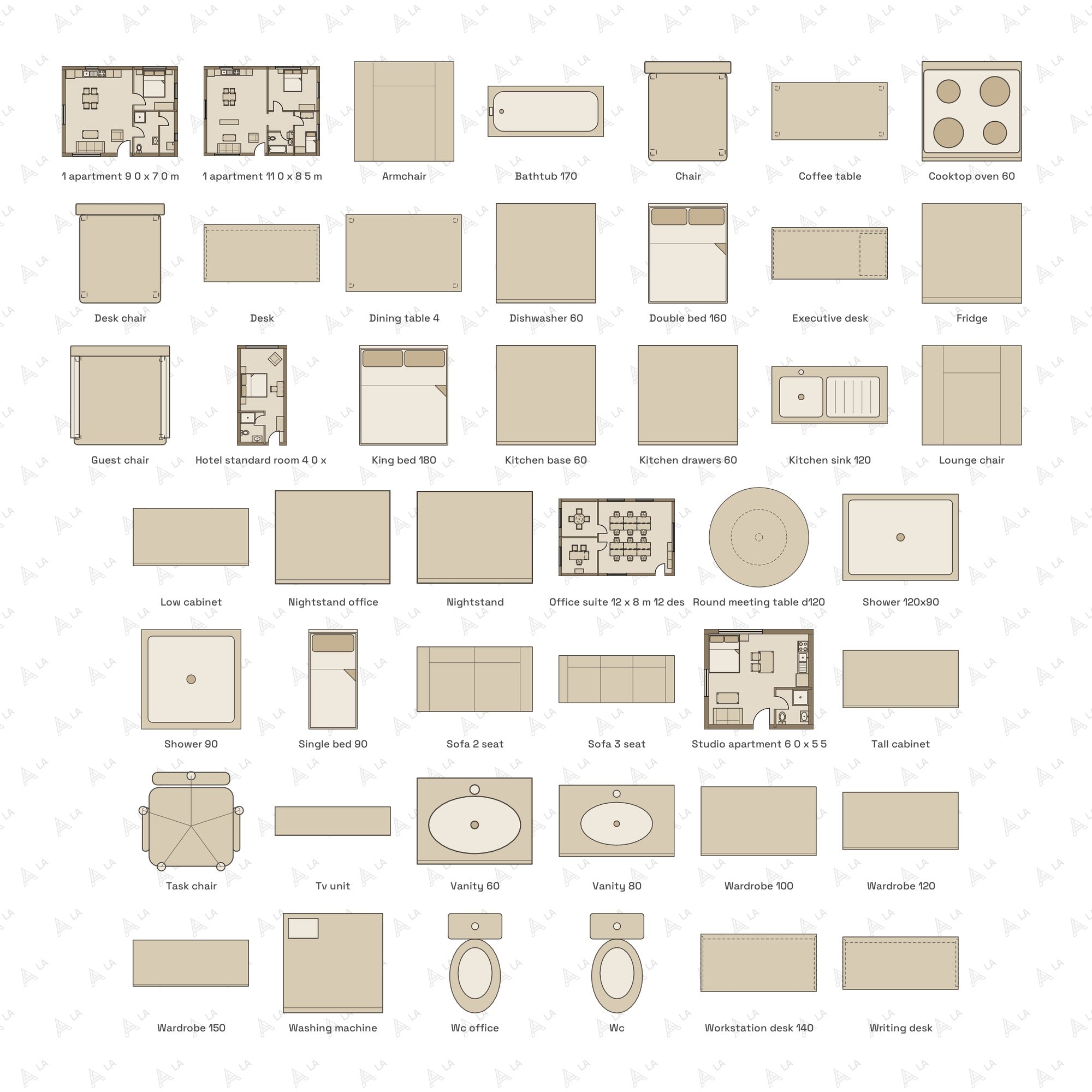 Floor Plan Rendering Kit all items