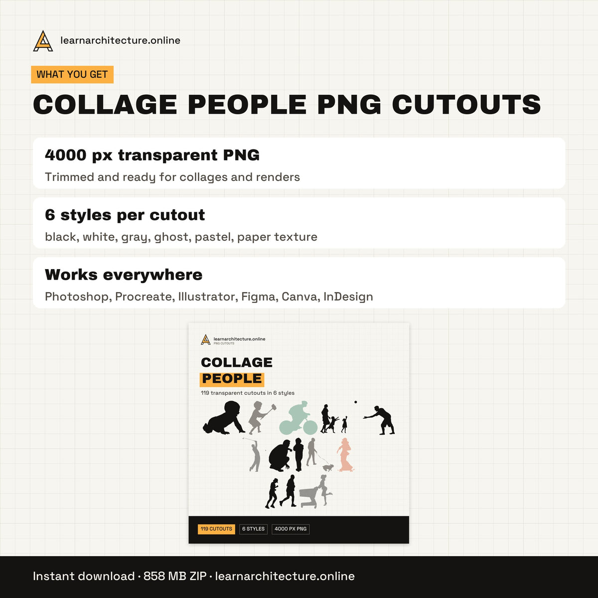 Collage People PNG Cutouts files and formats