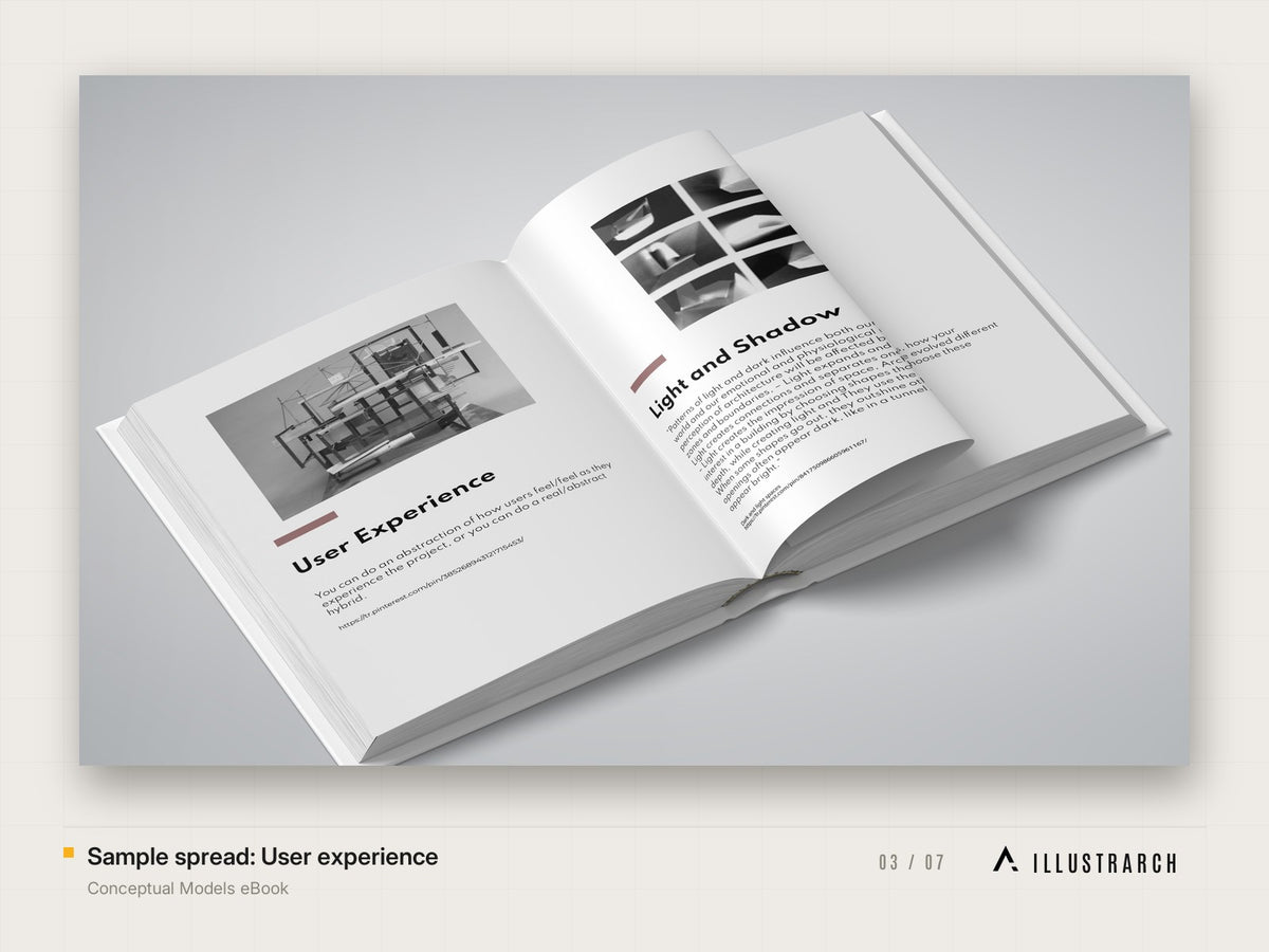 Conceptual Models Ebook: sample spread user experience