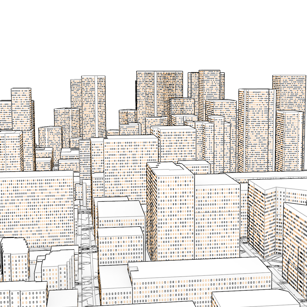 CONTEXT WINDOW RANDOMIZER (LITE) - Place Windows on City Context - Grasshopper Script — Grasshopper script, preview 1 of 3