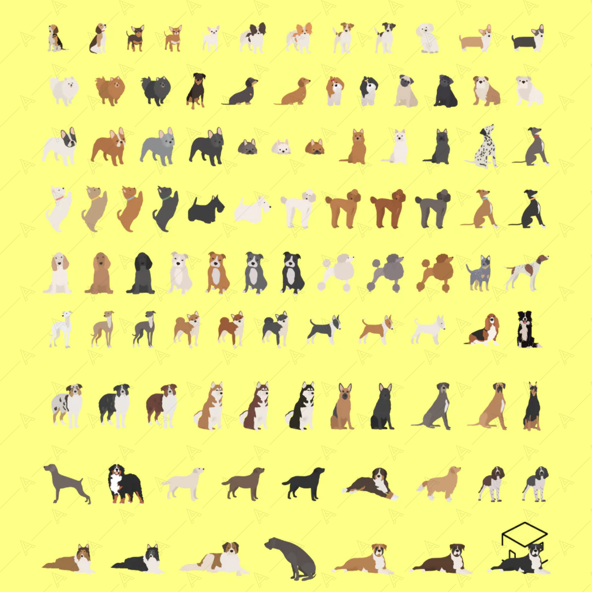 Cutout Pack I - Dog Figures — cutout pack for architectural visualisation, preview 2 of 3