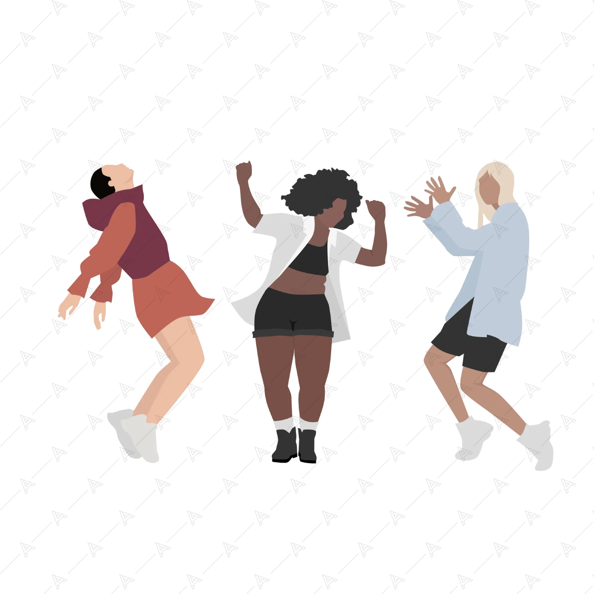 Dancing People Cutout Pack — cutout pack for architectural visualisation, preview 2 of 6
