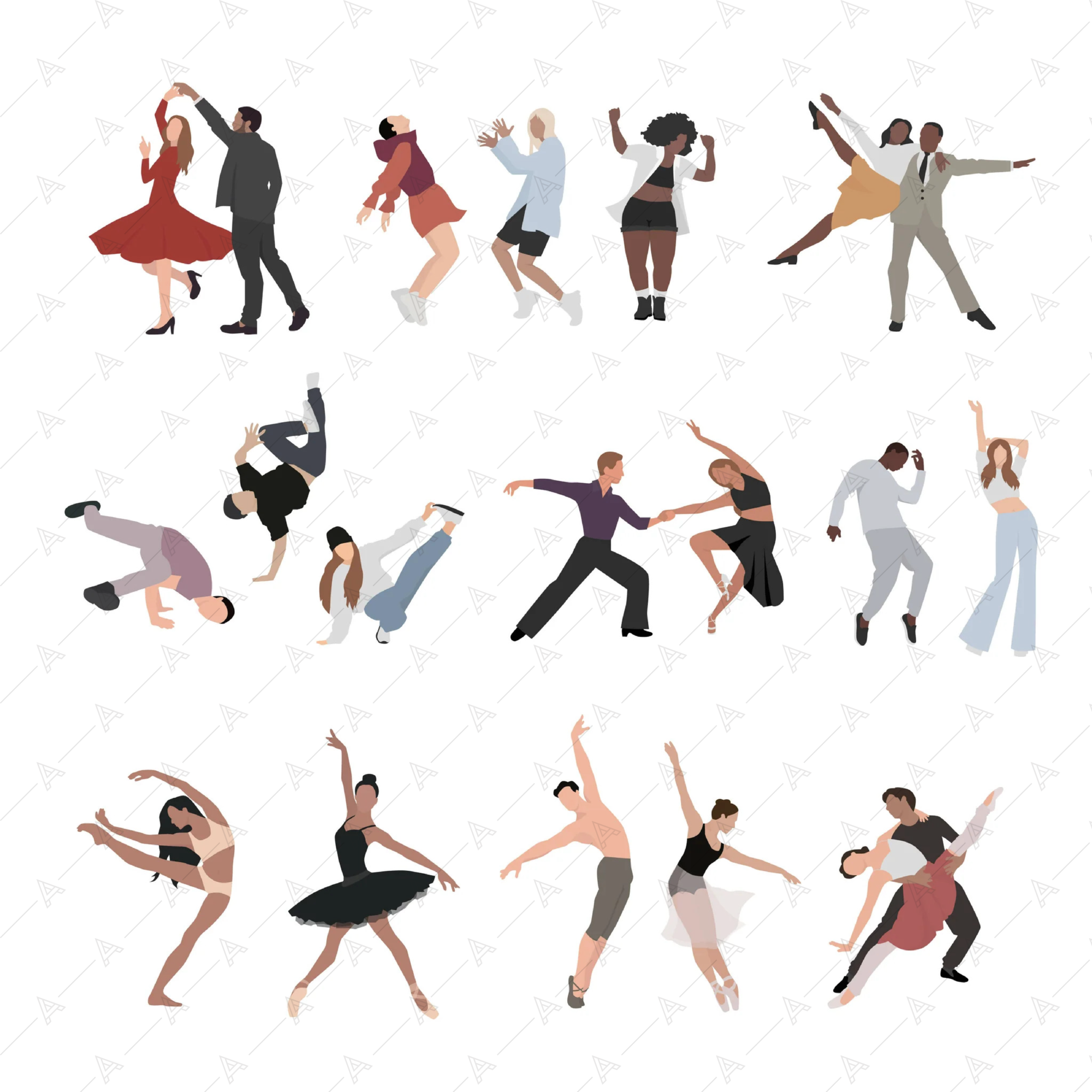 Dancing People Cutout Pack — cutout pack for architectural visualisation, preview 6 of 6