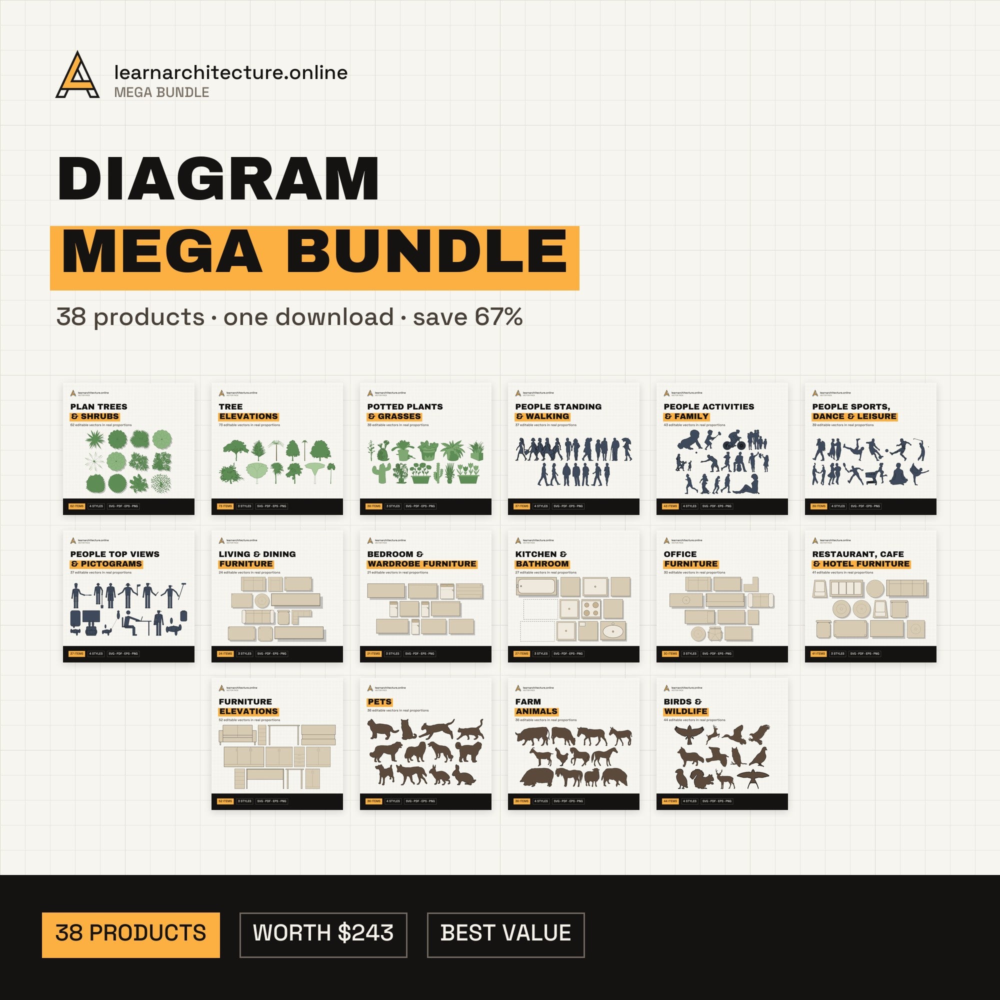 Diagram and Illustrator Mega Bundle cover