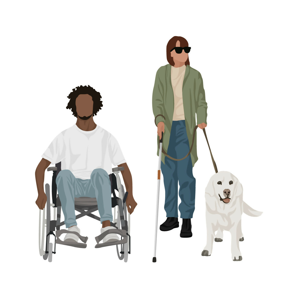 Disabilities - Inclusive Vector Pack — cutout pack for architectural visualisation, preview 2 of 3