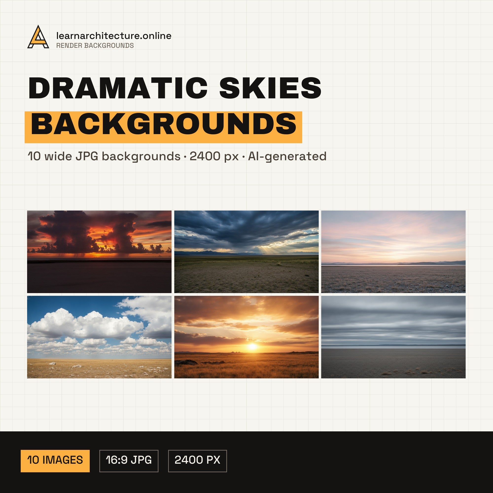 Dramatic Skies Backgrounds cover