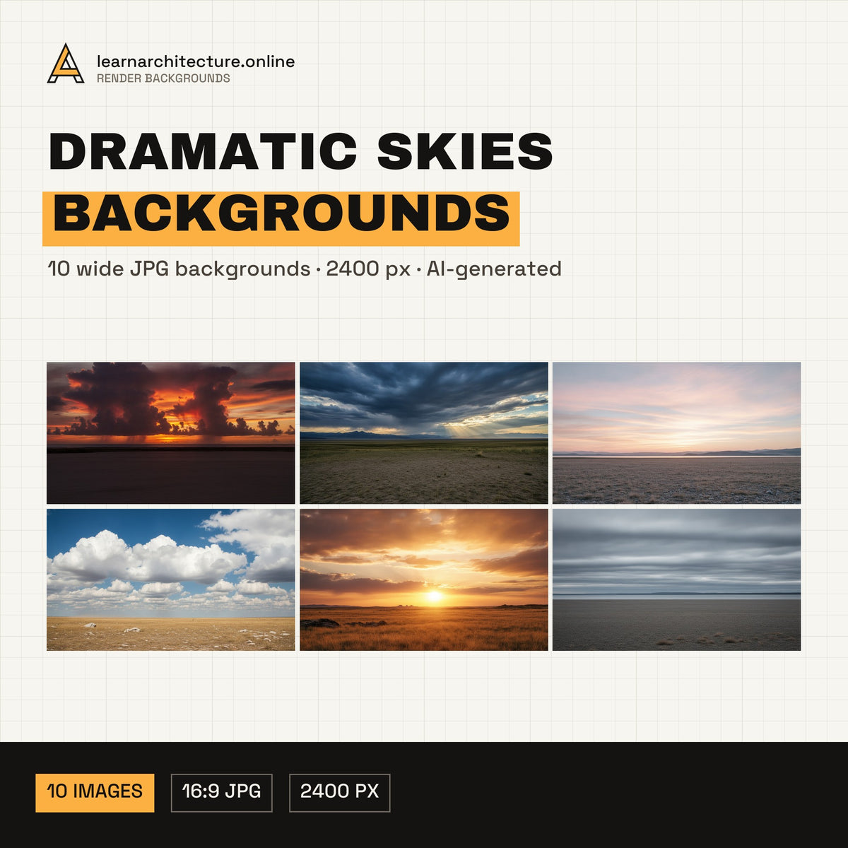 Dramatic Skies Backgrounds cover