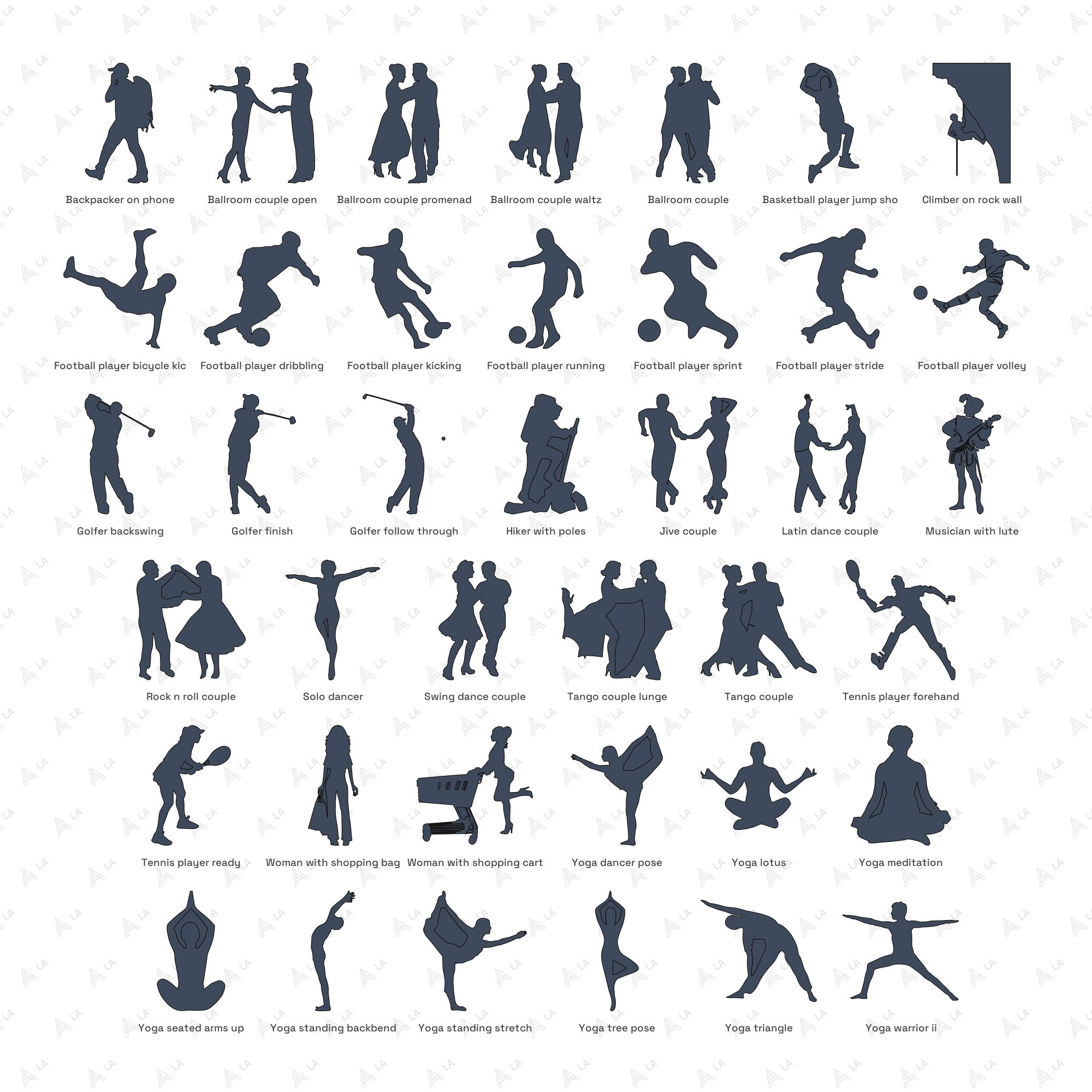 People Sports, Dance & Leisure Vector Pack all items