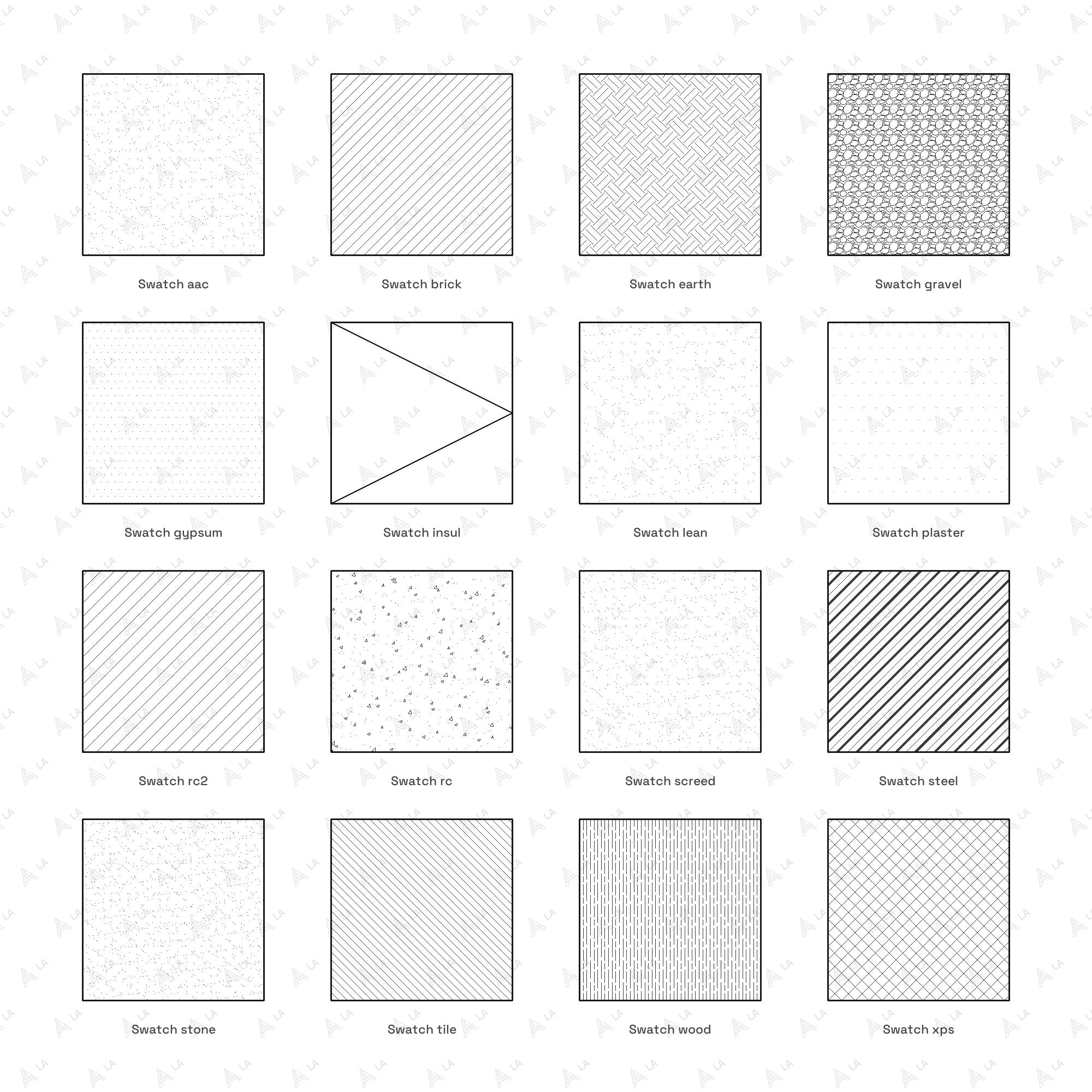 Construction Details CAD Blocks · Set 4 Hatch & Linetype Library all blocks