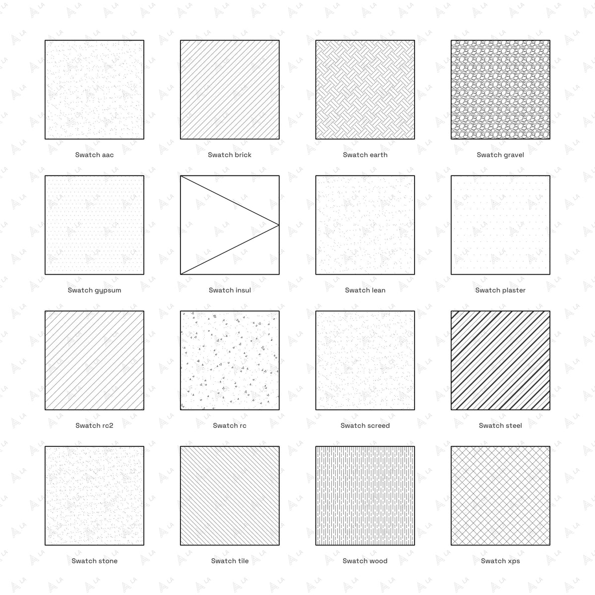 Construction Details CAD Blocks · Set 4 Hatch & Linetype Library all blocks