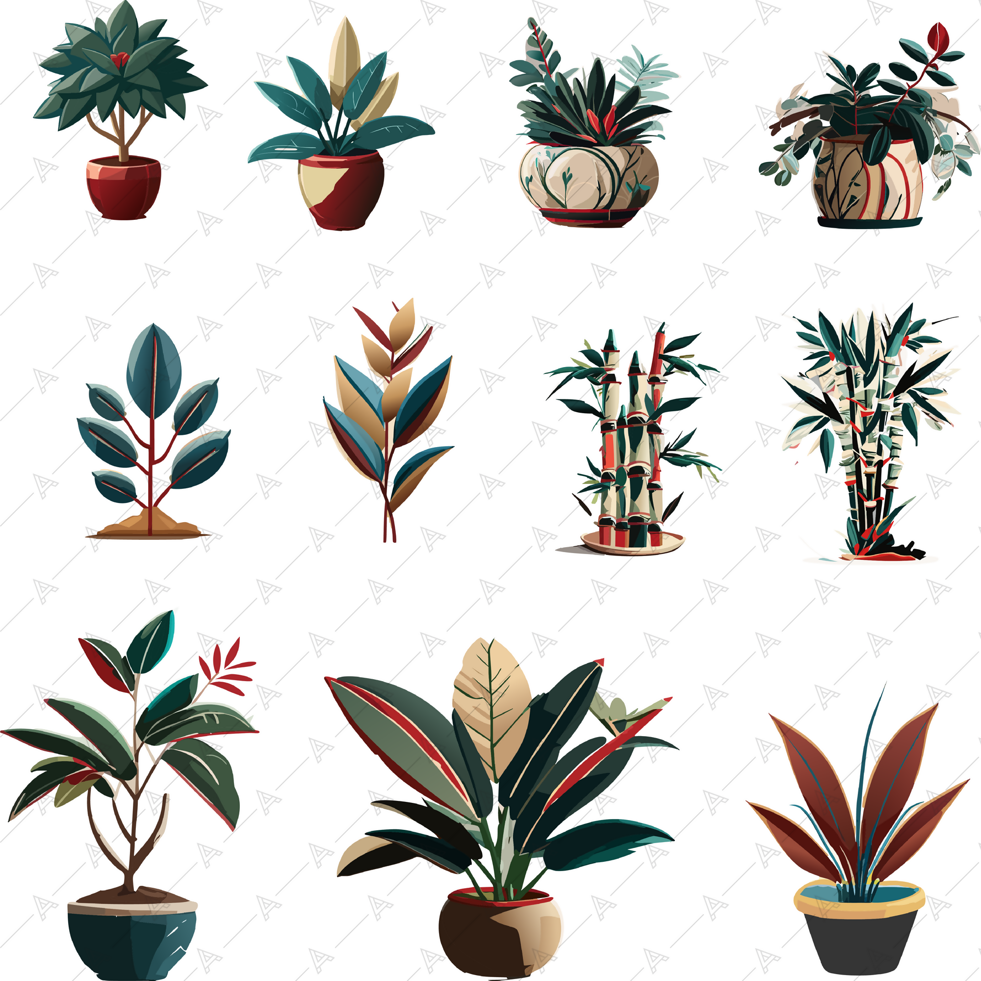 Fancy Plants Cutout Pack — cutout pack for architectural visualisation