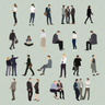 Flat Vector Business People — cutout pack for architectural visualisation, preview 1 of 3