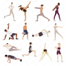 Flat Vector Exercise People — cutout pack for architectural visualisation, preview 1 of 2