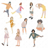 Flat Vector Kids Illustrations — cutout pack for architectural visualisation