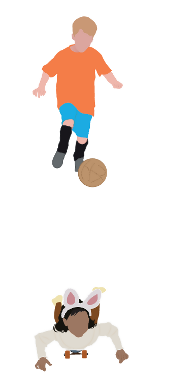 Flat Vector Kids Playing — cutout pack for architectural visualisation, preview 5 of 5