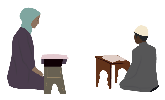 Flat Vector Muslims - Worship — cutout pack for architectural visualisation, preview 4 of 5