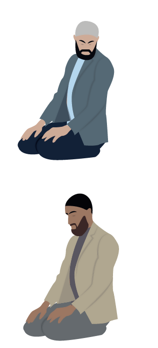 Flat Vector Muslims - Worship — cutout pack for architectural visualisation, preview 5 of 5