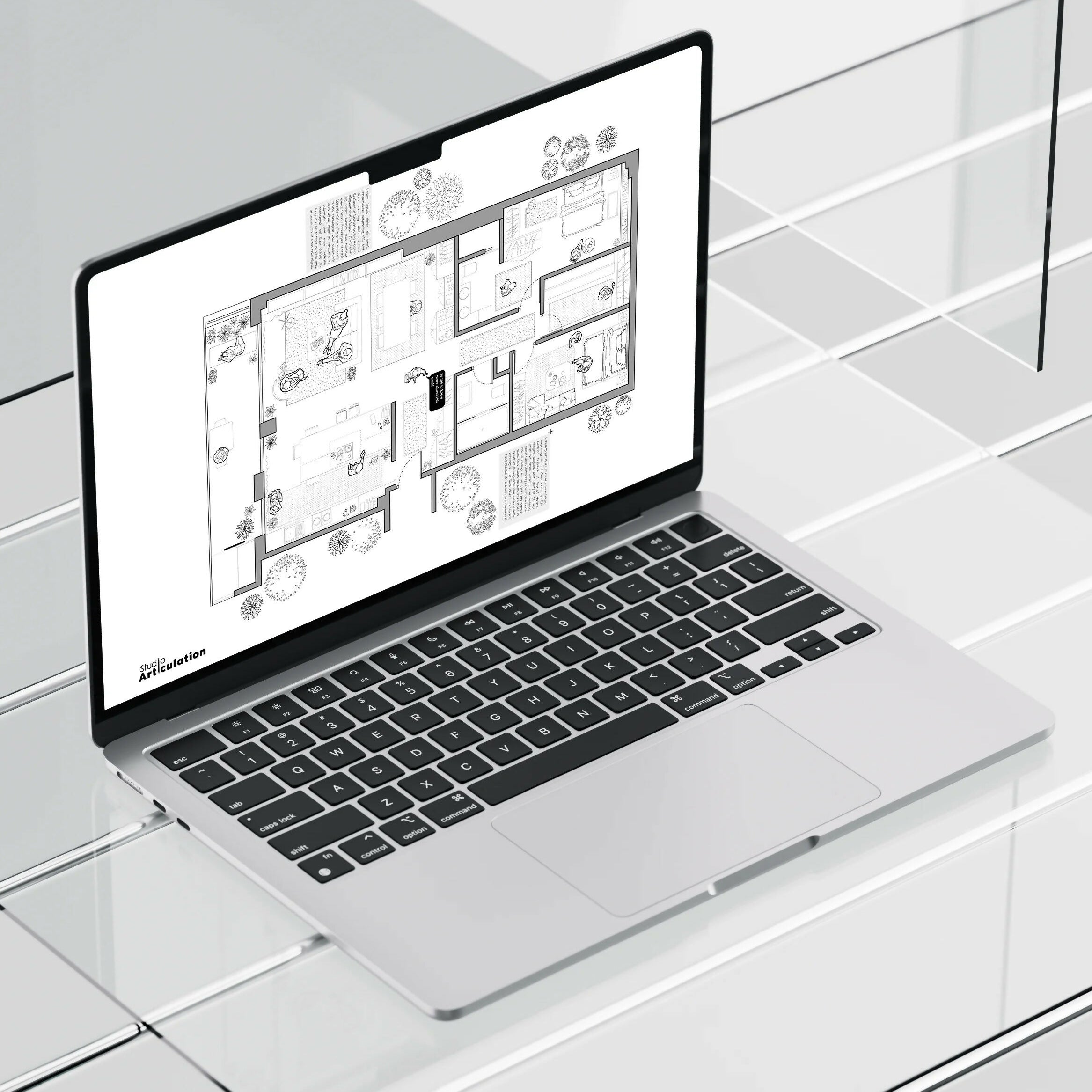 Flat Vector Residence Plan And Elements — cutout pack for architectural visualisation, preview 3 of 3