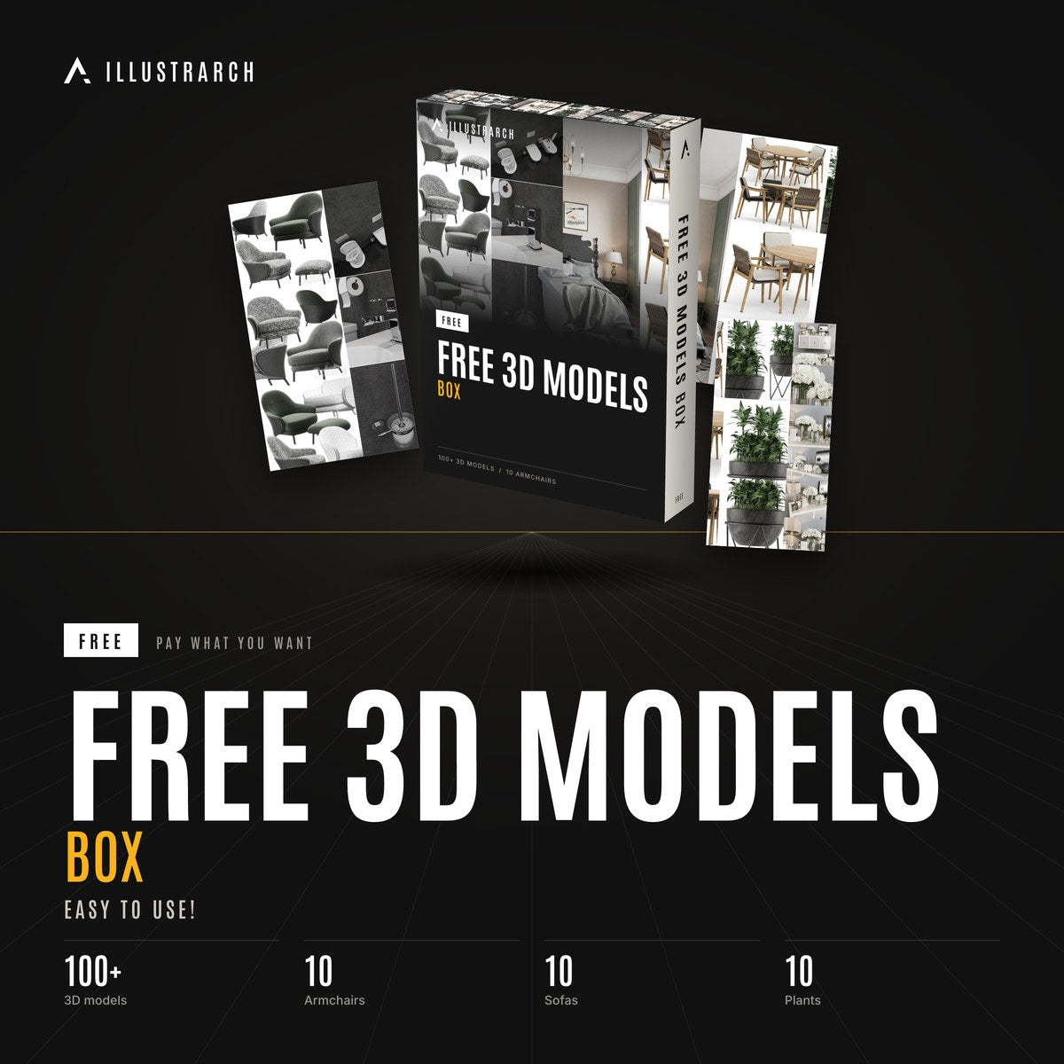Free 3D Models Box for Architectural Renders cover