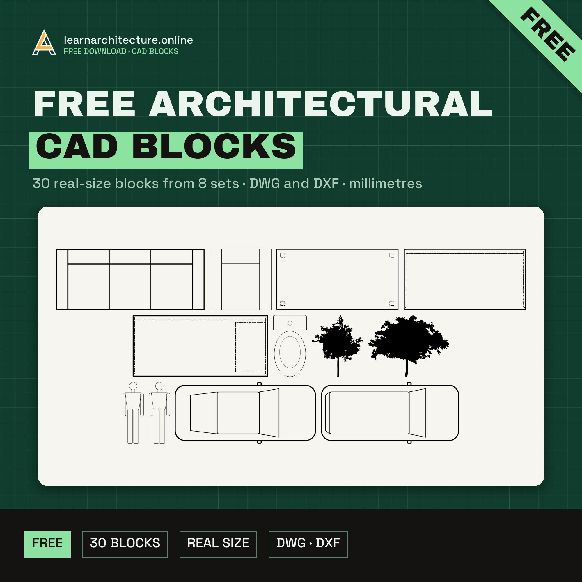Free Architectural CAD Blocks free download cover