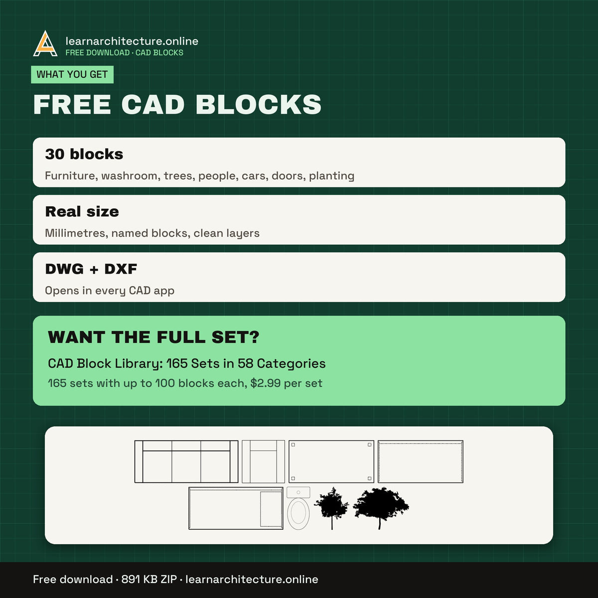 Free Architectural CAD Blocks files and formats