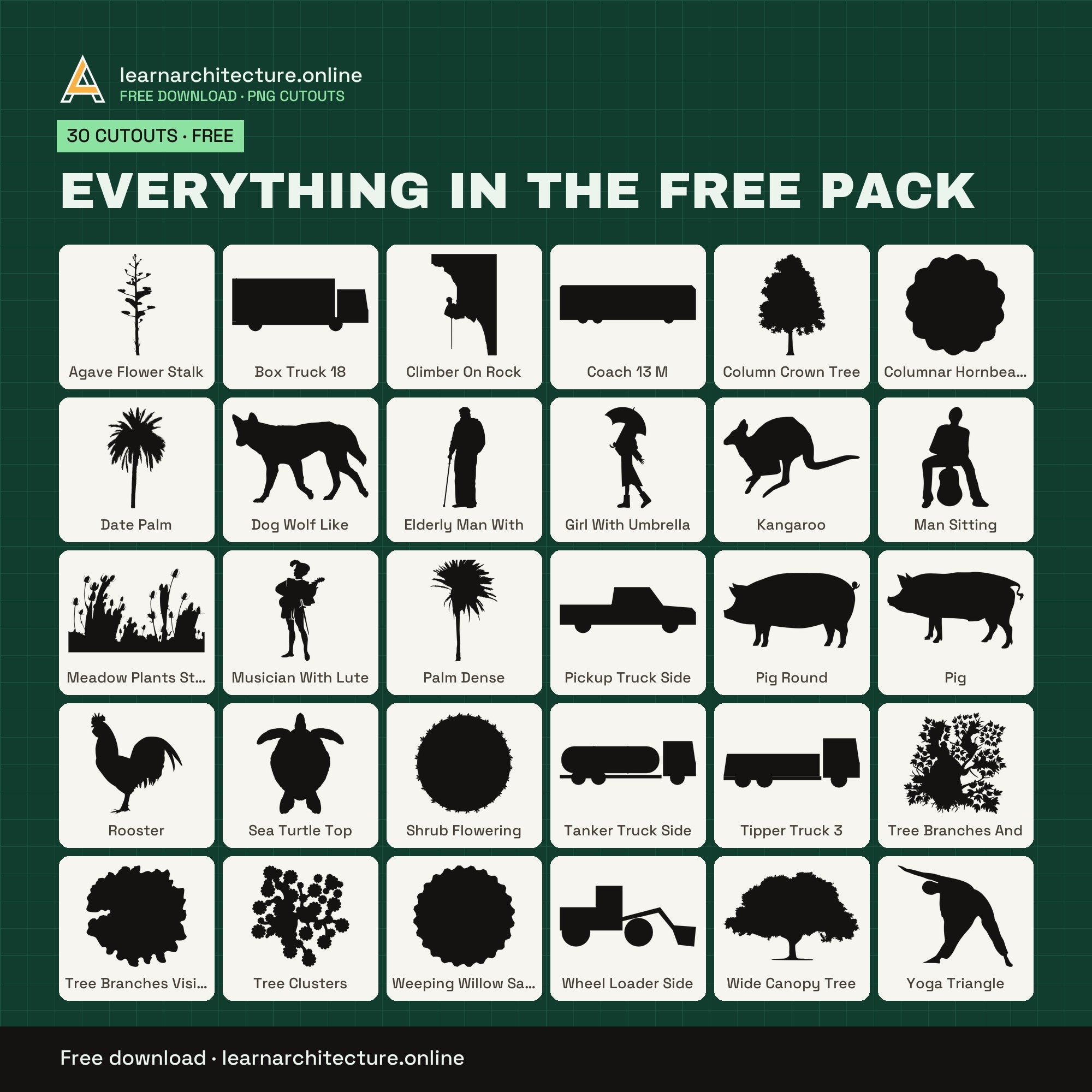 Free Sampler PNG Cutouts everything in the free pack