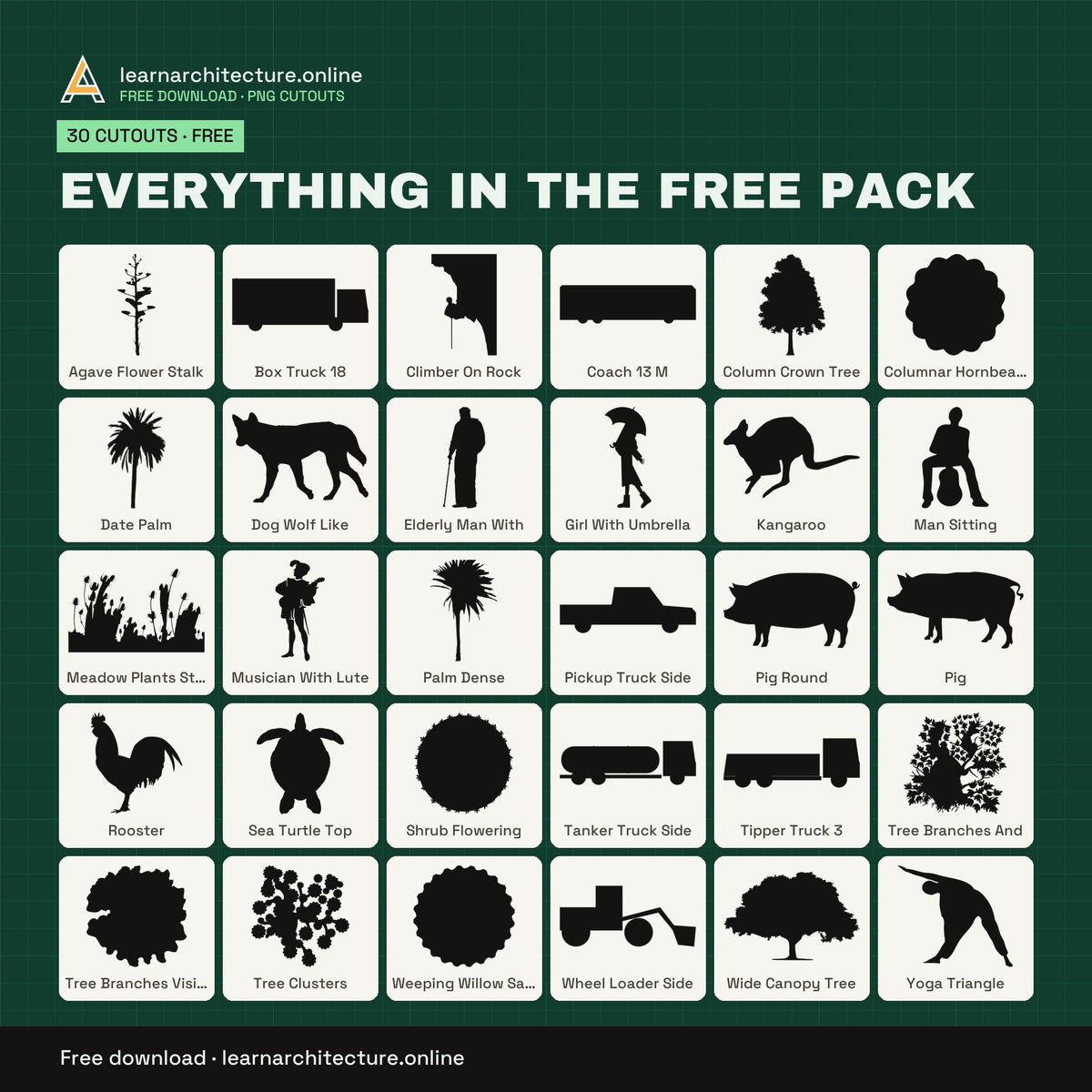 Free Sampler PNG Cutouts everything in the free pack