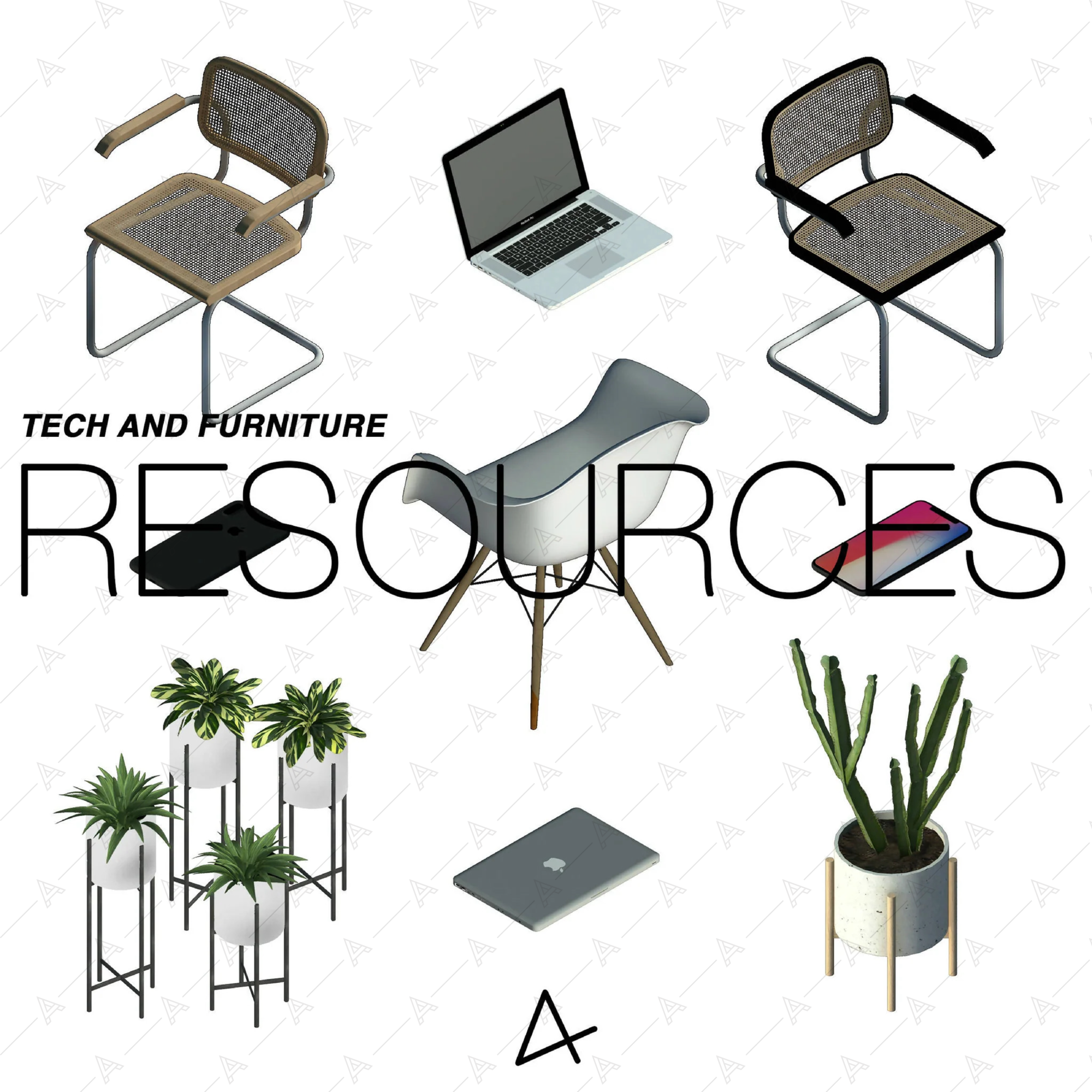 Furniture Cutout Pack #1 — cutout pack for architectural visualisation