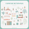Furniture Section Cutout Pack — cutout pack for architectural visualisation, preview 1 of 5
