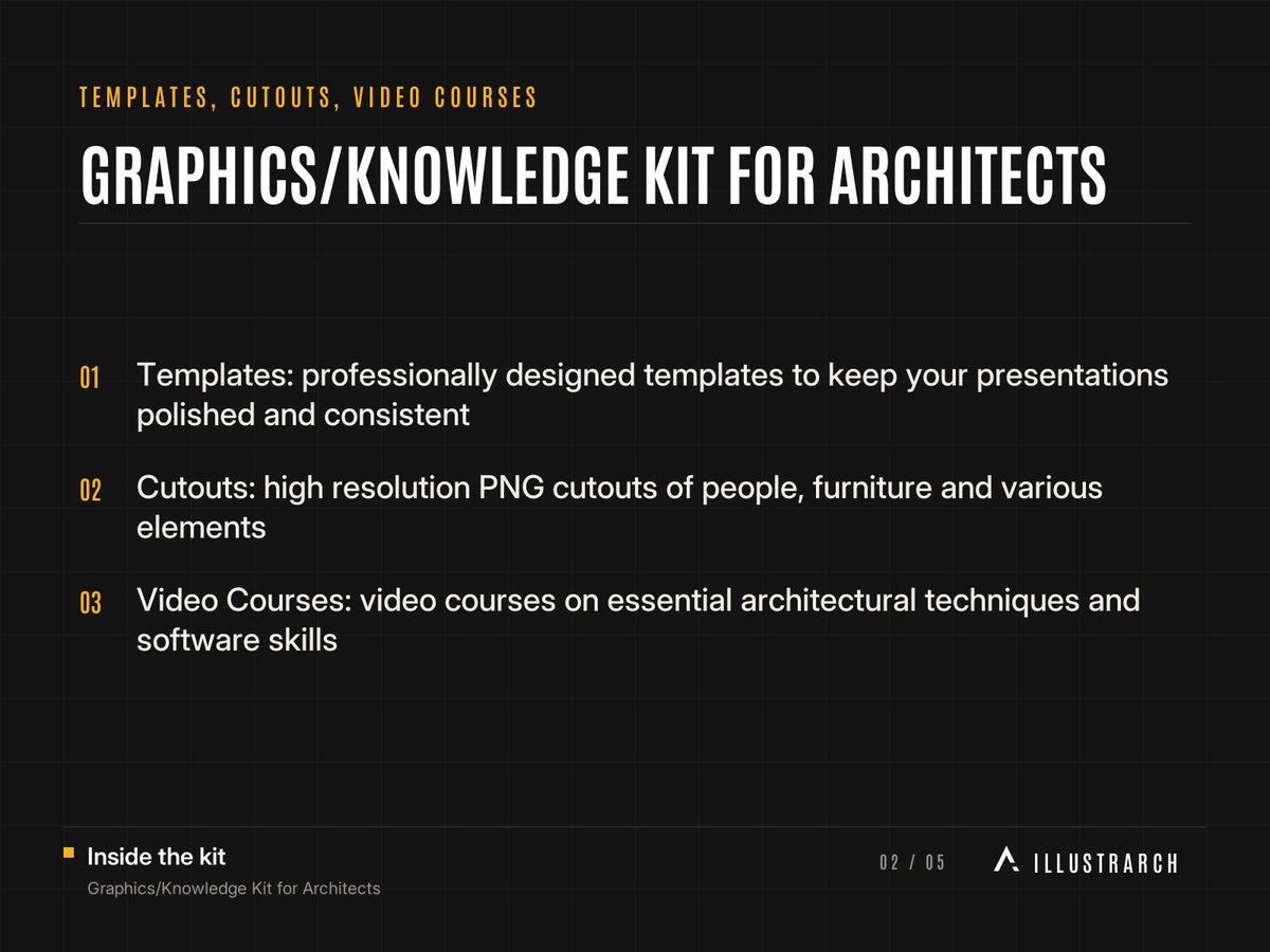 Graphics/Knowledge Kit for Architects: card templates cutouts video course