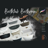 Procreate Bathtub Cutouts (12 Freestanding Bathtubs)