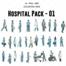 Hospital Pack - 01 — cutout pack for architectural visualisation, preview 1 of 4