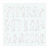 Human Outlines (22 Figures) — cutout pack for architectural visualisation, preview 1 of 2