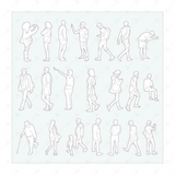 Human Outlines (22 Figures)