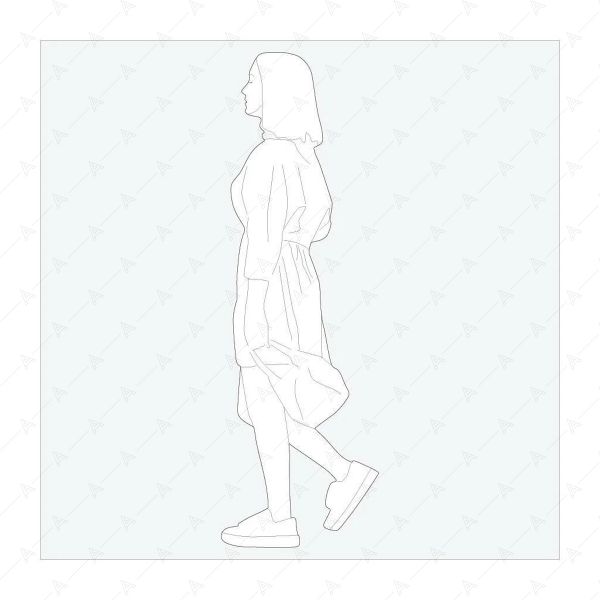 Human Outlines (22 Figures) — cutout pack for architectural visualisation, preview 2 of 2