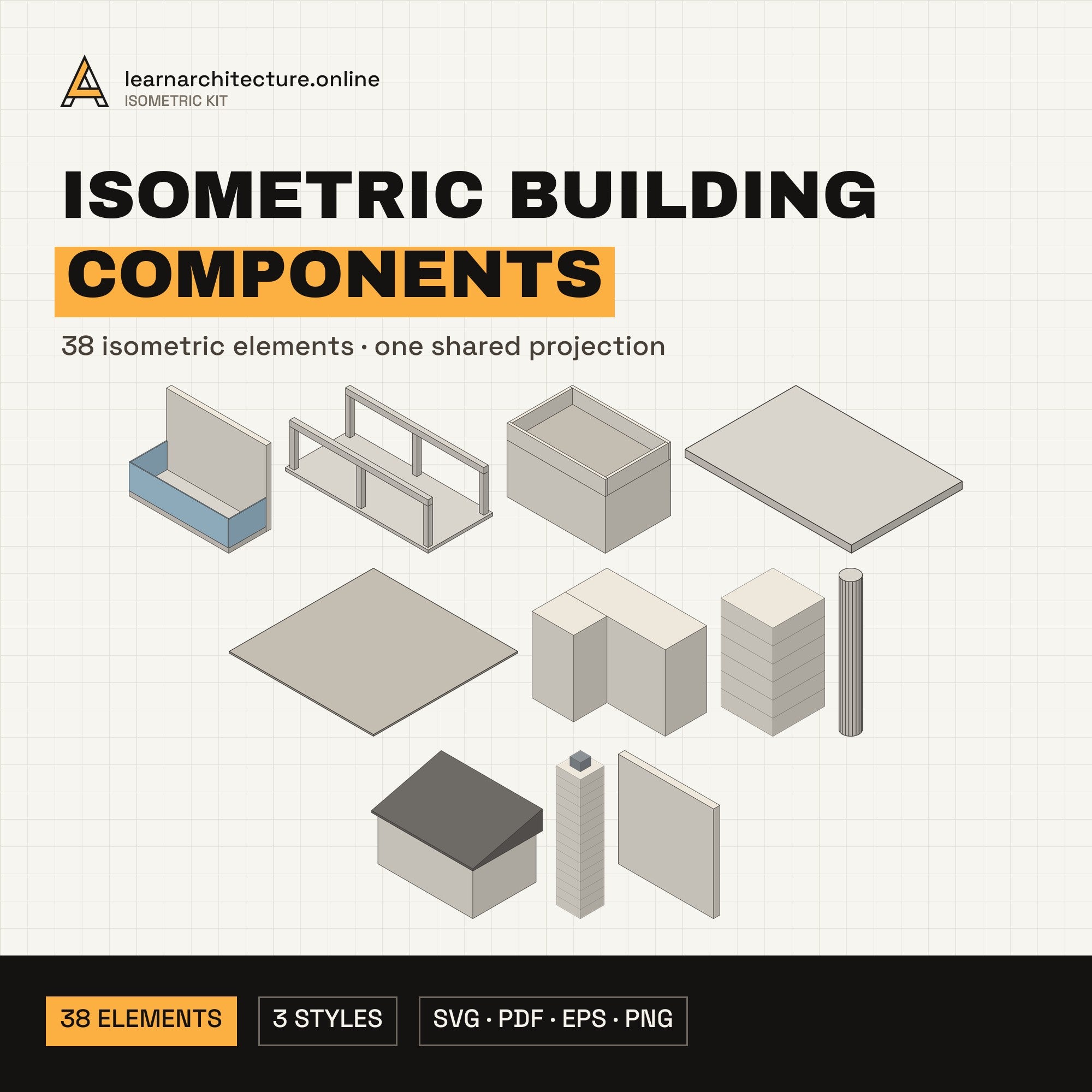 Isometric Building Components Kit cover