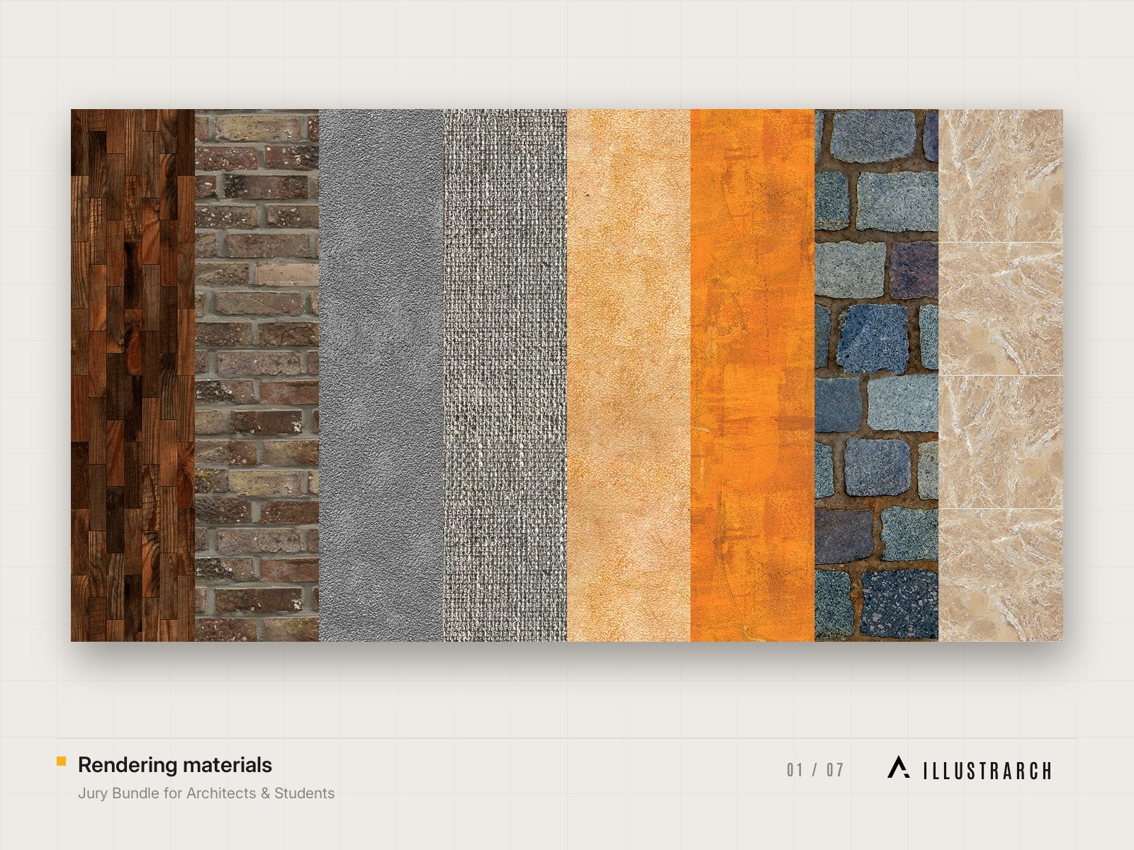 Jury Bundle for Architects & Students: rendering materials