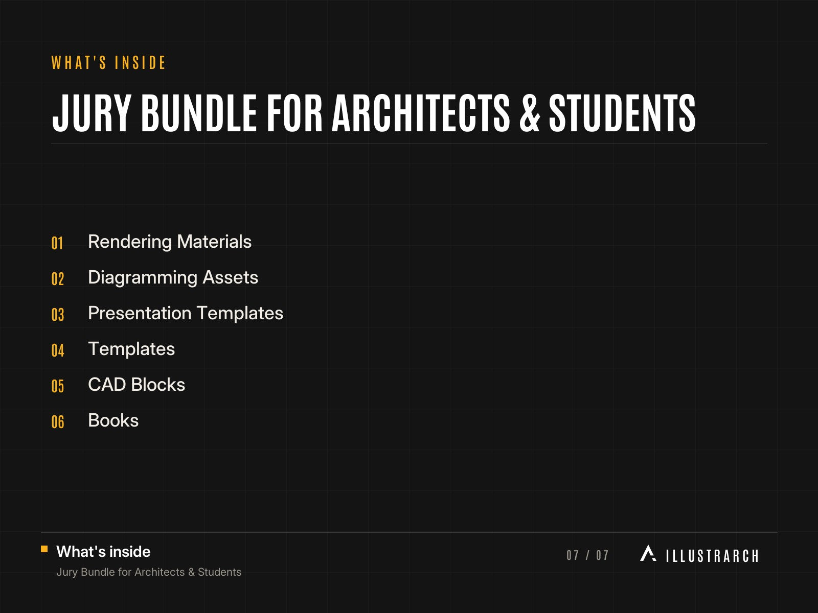 Jury Bundle for Architects & Students: card what s inside