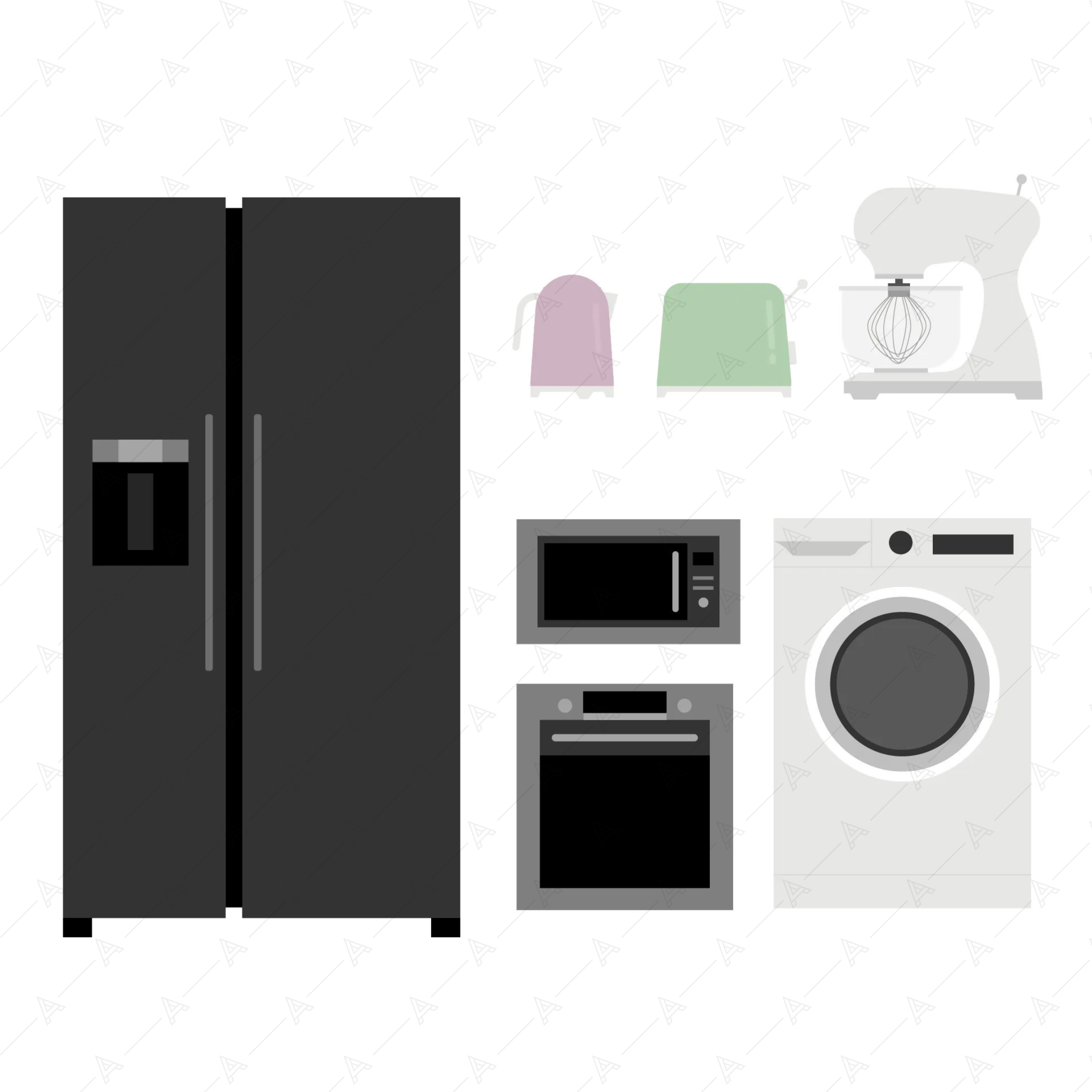 Kitchen Furniture Cutouts Pack — cutout pack for architectural visualisation, preview 6 of 9