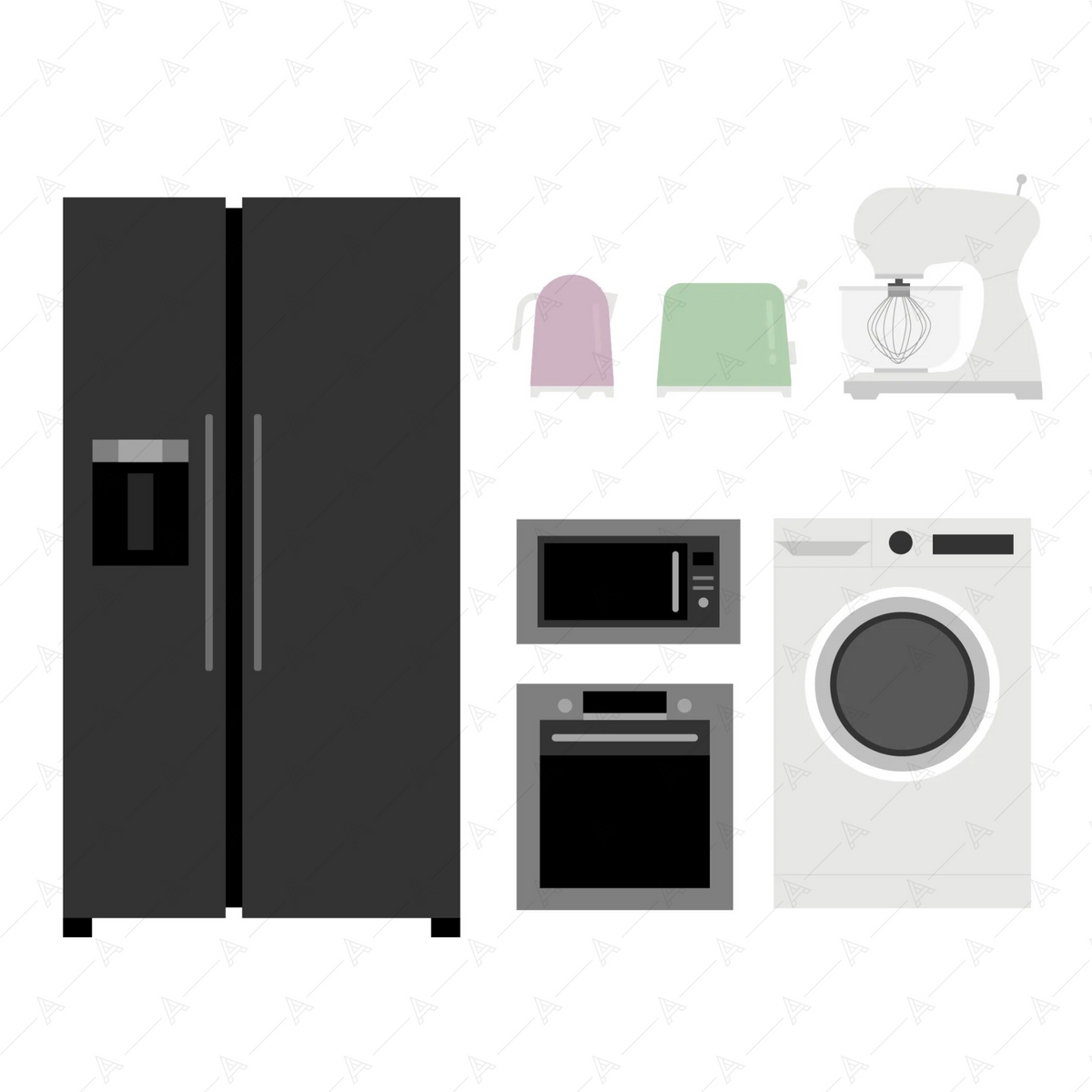 Kitchen Furniture Cutouts Pack — cutout pack for architectural visualisation, preview 6 of 9