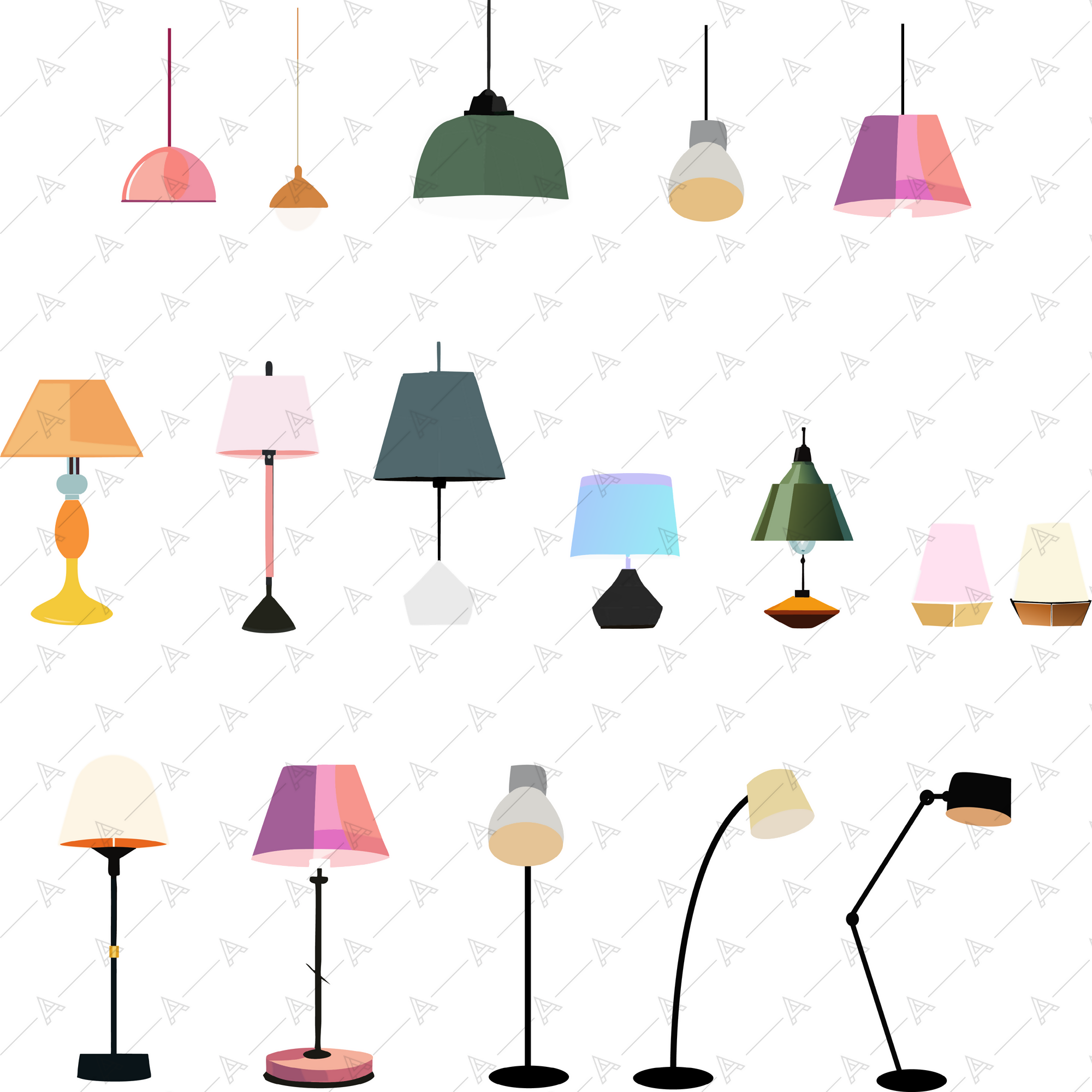 Lamps Cutout Pack — cutout pack for architectural visualisation