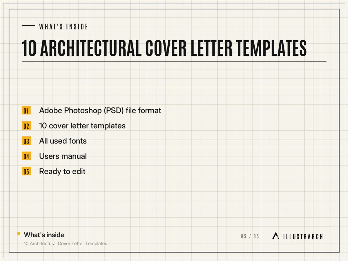 10 Architectural Cover Letter Templates: card what s inside